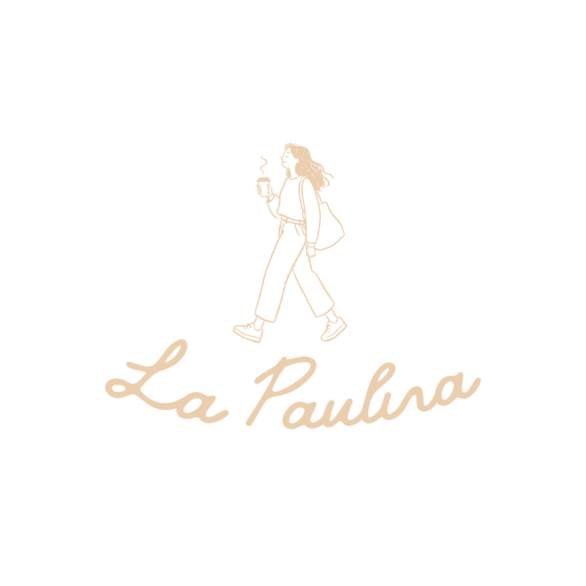 La Paulina - logotipo secundario beige